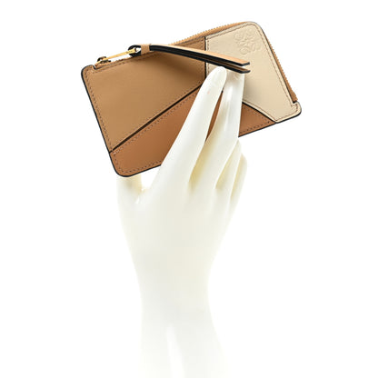 Loewe Calfskin Puzzle Colorblock Coin Card Holder Dune 2 of 11