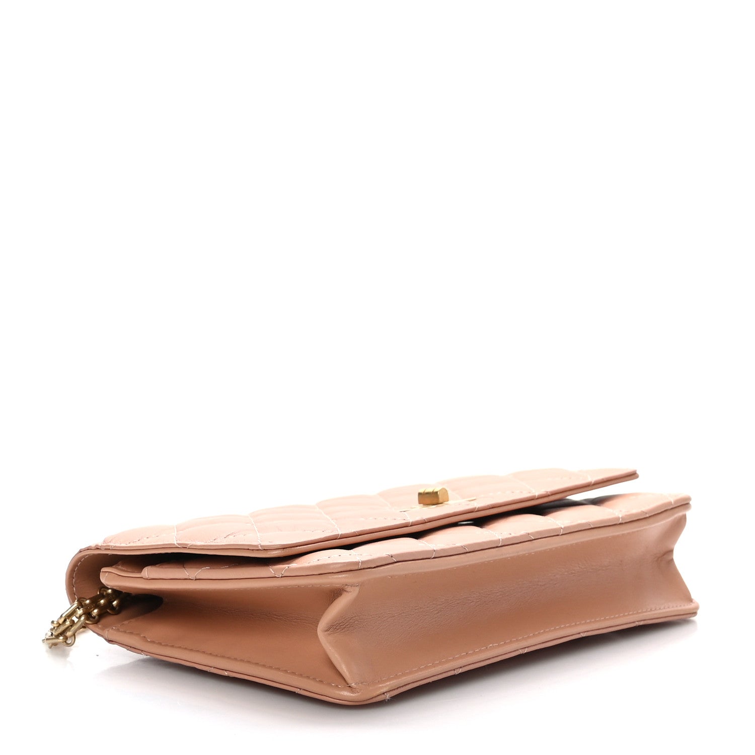 Chanel Calfskin Quilted Reissue Wallet On Chain WOC Beige 4 of 10