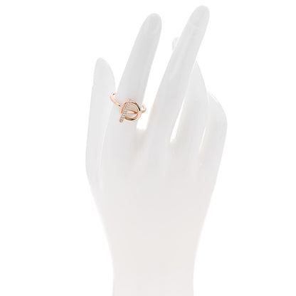 Hermes 18K Rose Gold Diamond PM Echappee Ring 54 7 2 of 6