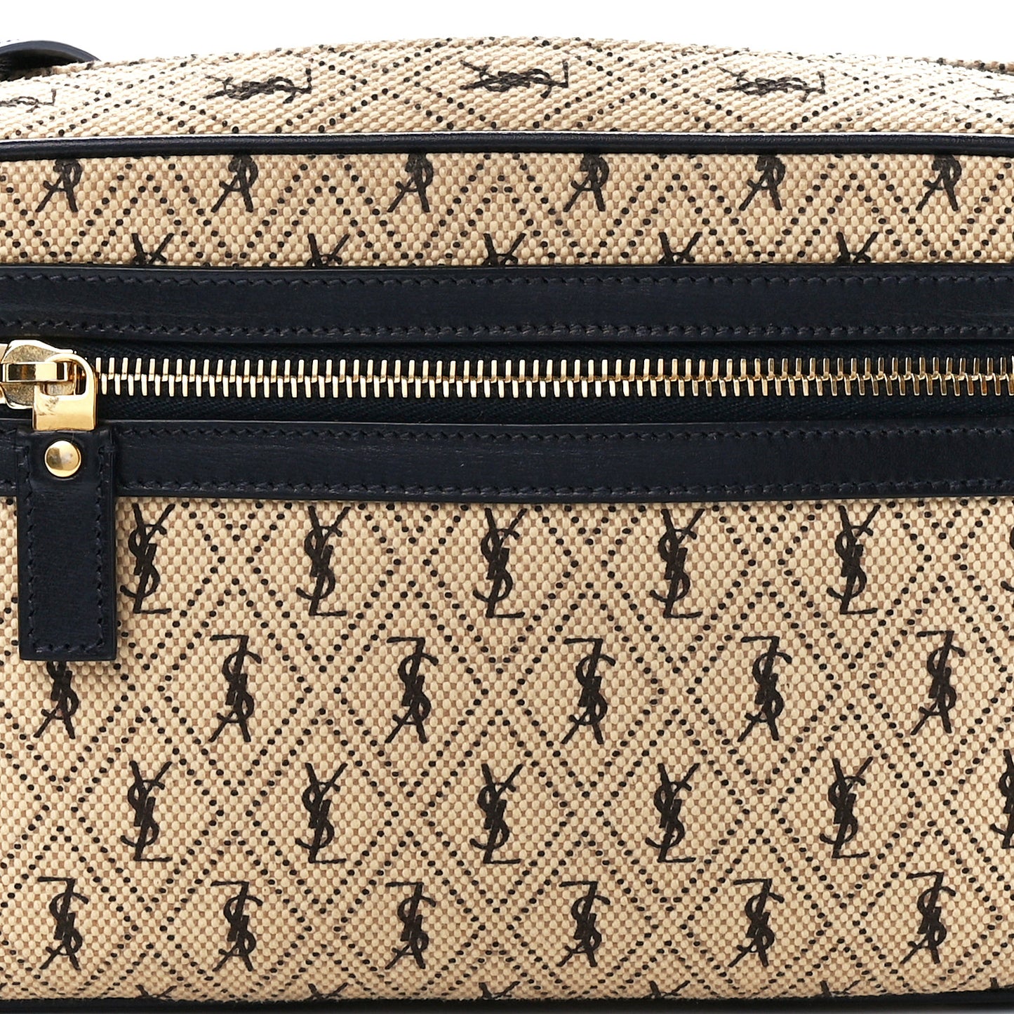 Canvas Monogram All Over Camera Bag Beige