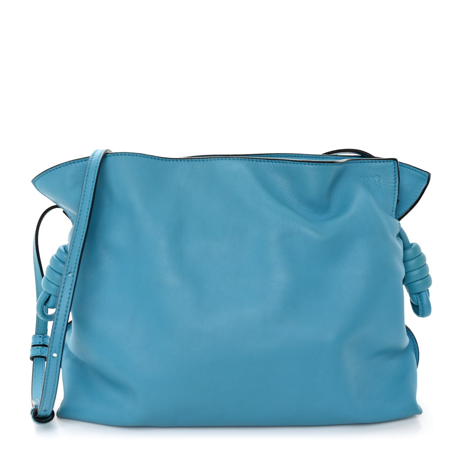 Nappa Medium Flamenco Knot Bag Cyan