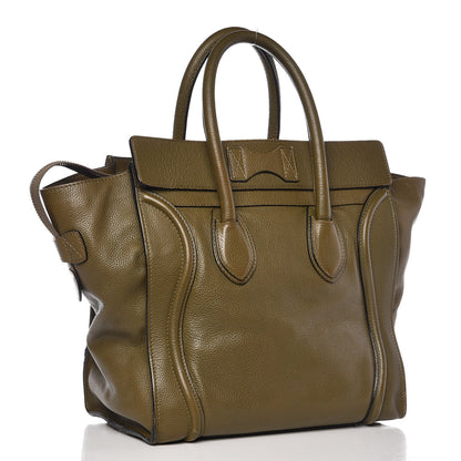 Celine Drummed Calfskin Mini Luggage Jungle 3 of 16