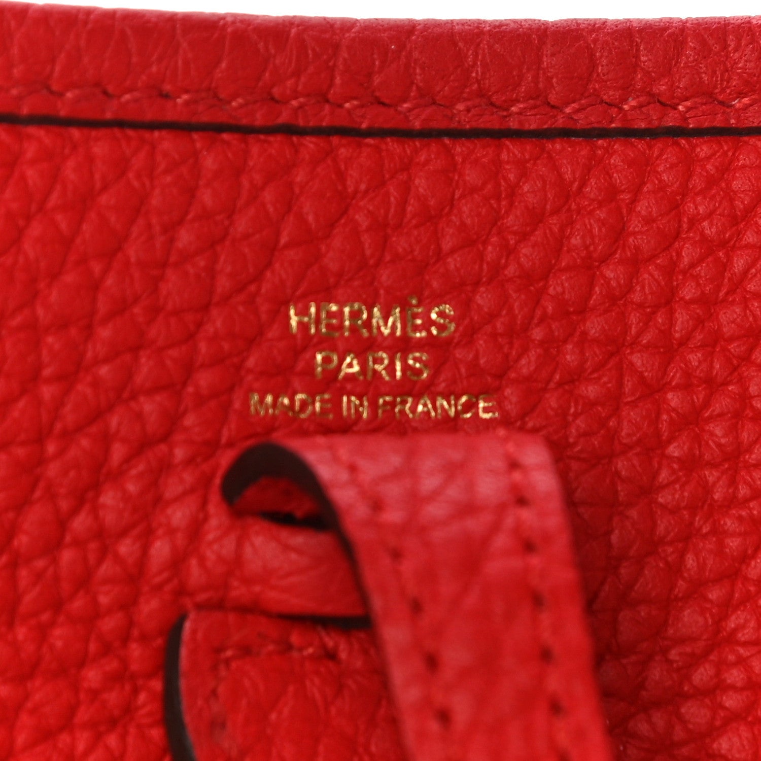 Hermes Taurillon Clemence Evelyne TPM Rouge De Coeur 6 of 10
