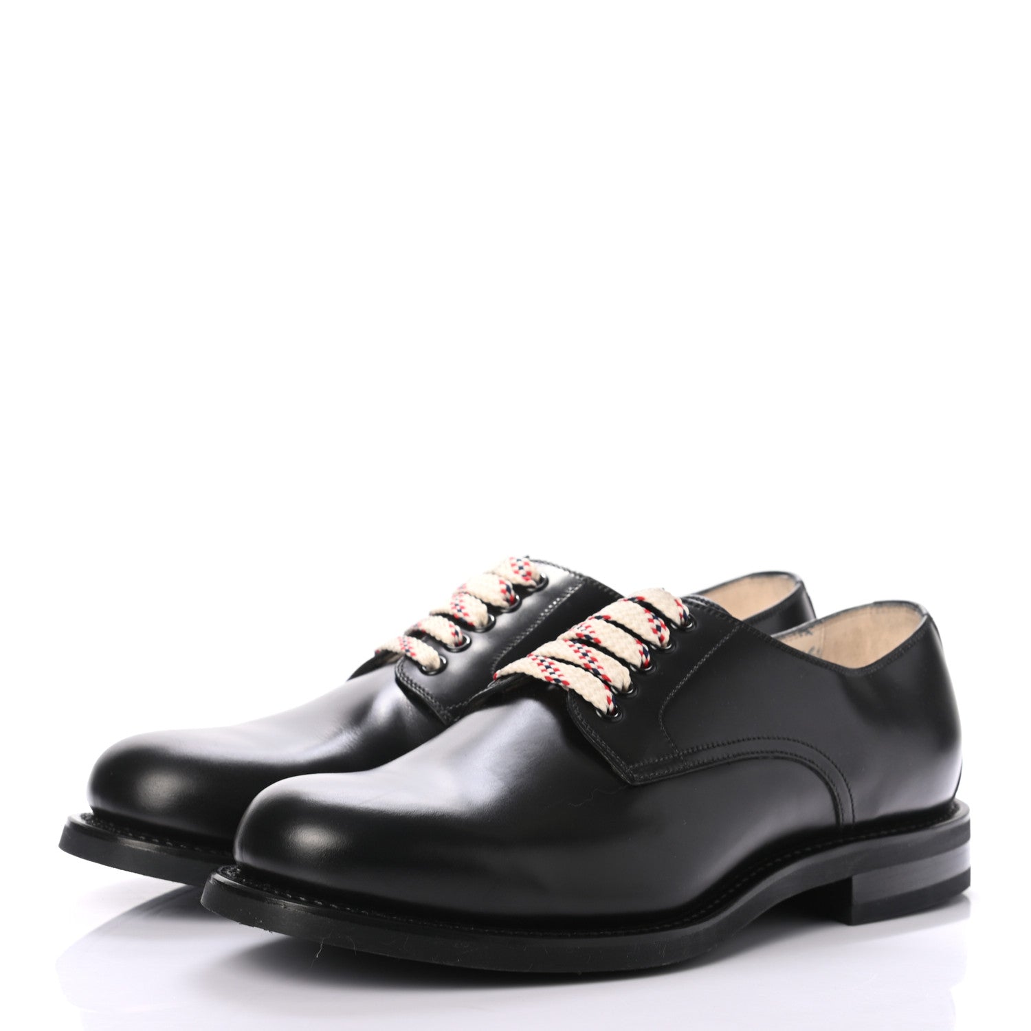 Gucci Calfskin Mens Lace Up Derby Loafers 7.5 Black 2 of 7