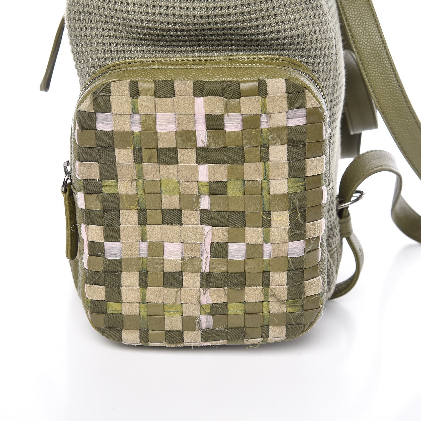 Tweed Canvas Cuba Pocket Backpack Khaki
