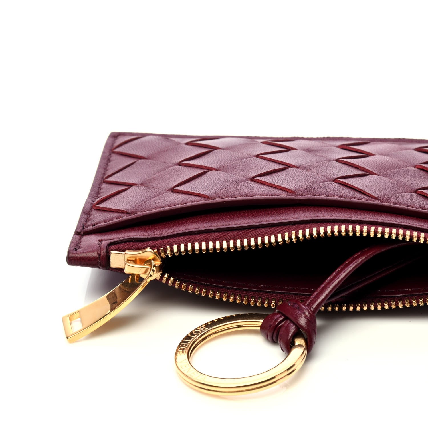 Bottega Veneta Nappa Intrecciato Key Case Bordeaux 4 of 4