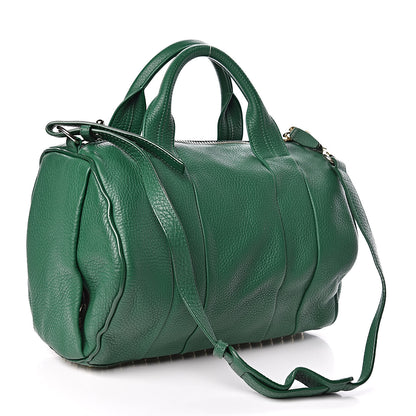 Alexander Wang Pebbled Calfskin Rocco Vine Green Gold Hardware 3 of 9