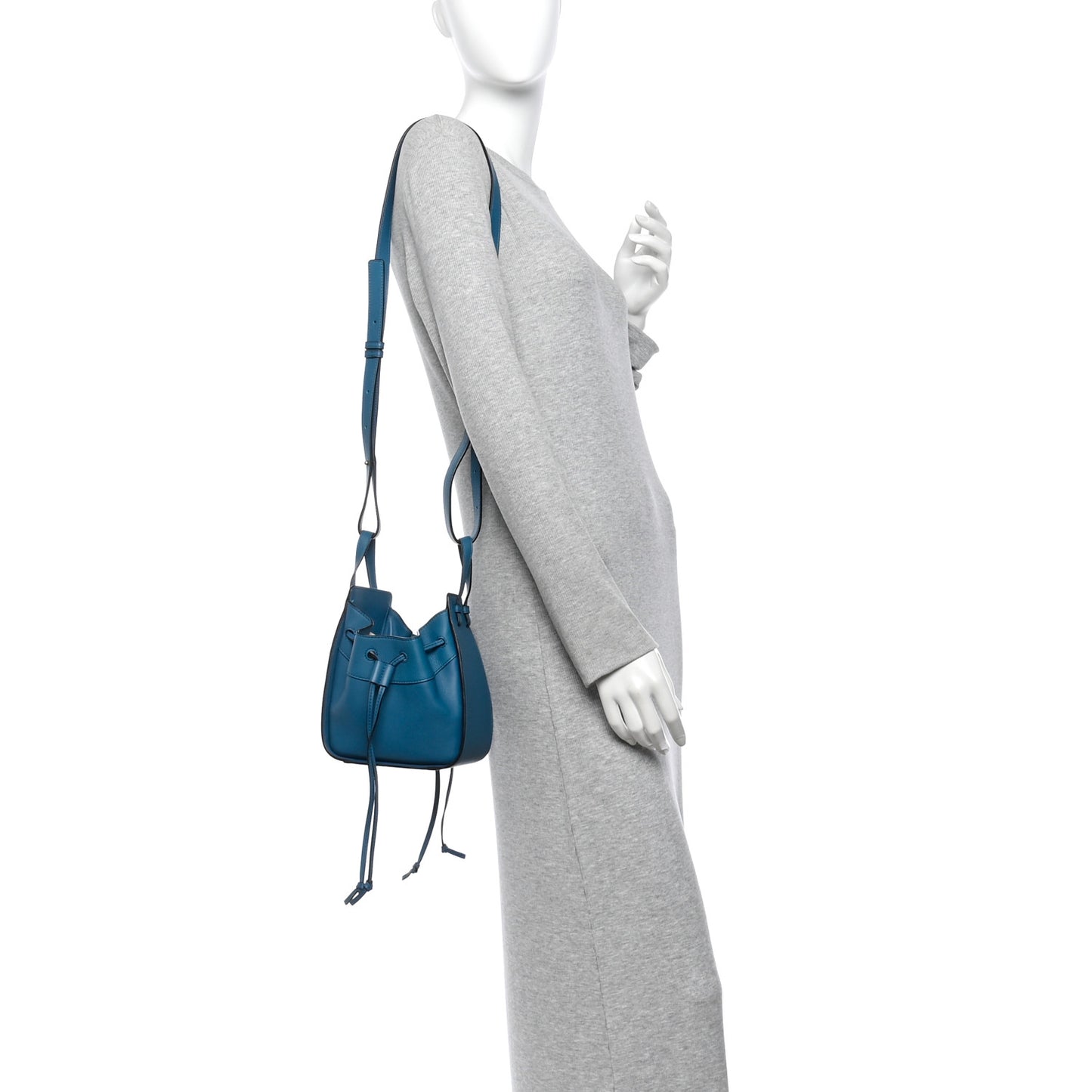 Calfskin Mini Hammock Shoulder Bag Dark Blue