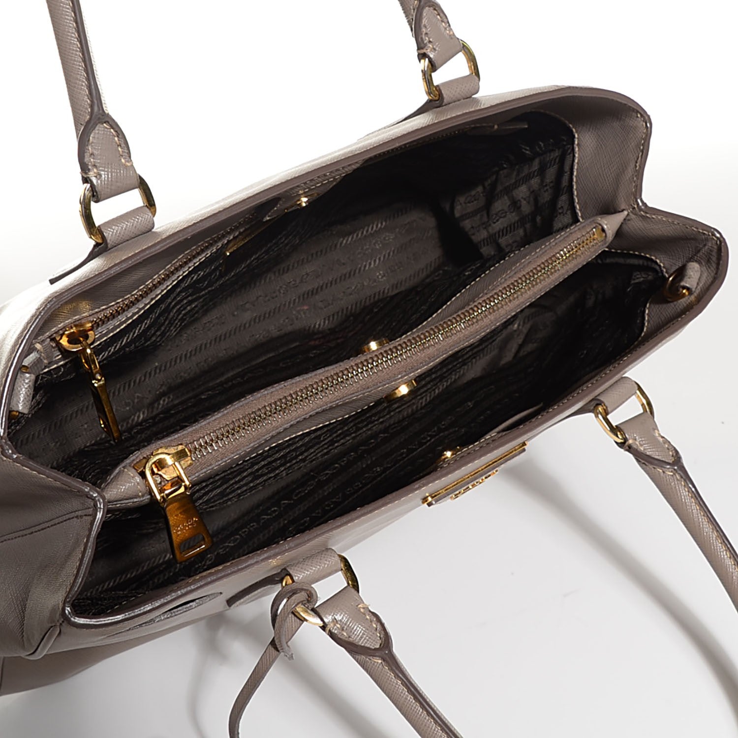 Prada Saffiano Lux Small Tote Argilla 5 of 11