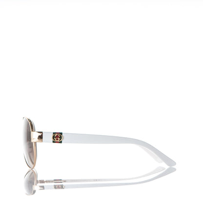 Gucci Web Aviator Sunglasses 4282/S White Gold 3 of 8