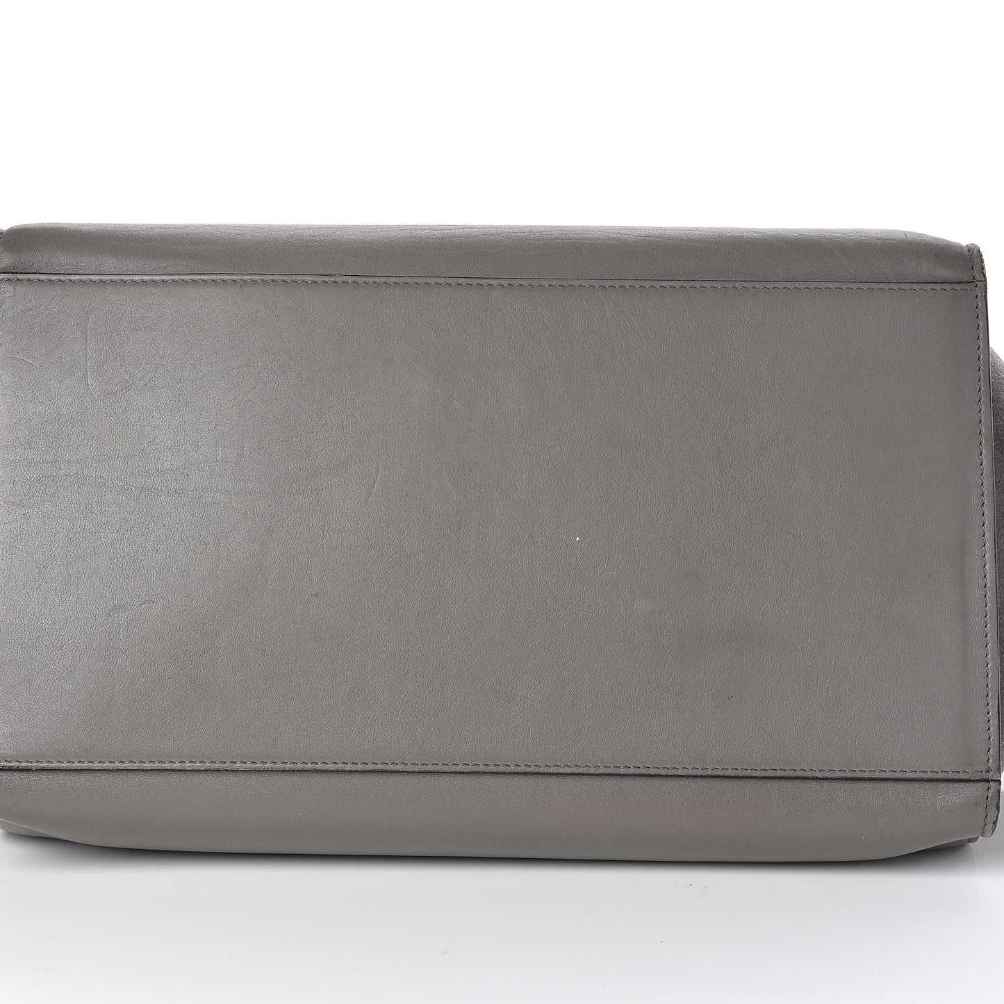 Crocodile Embossed Calfskin Suede Large Trapeze Grey