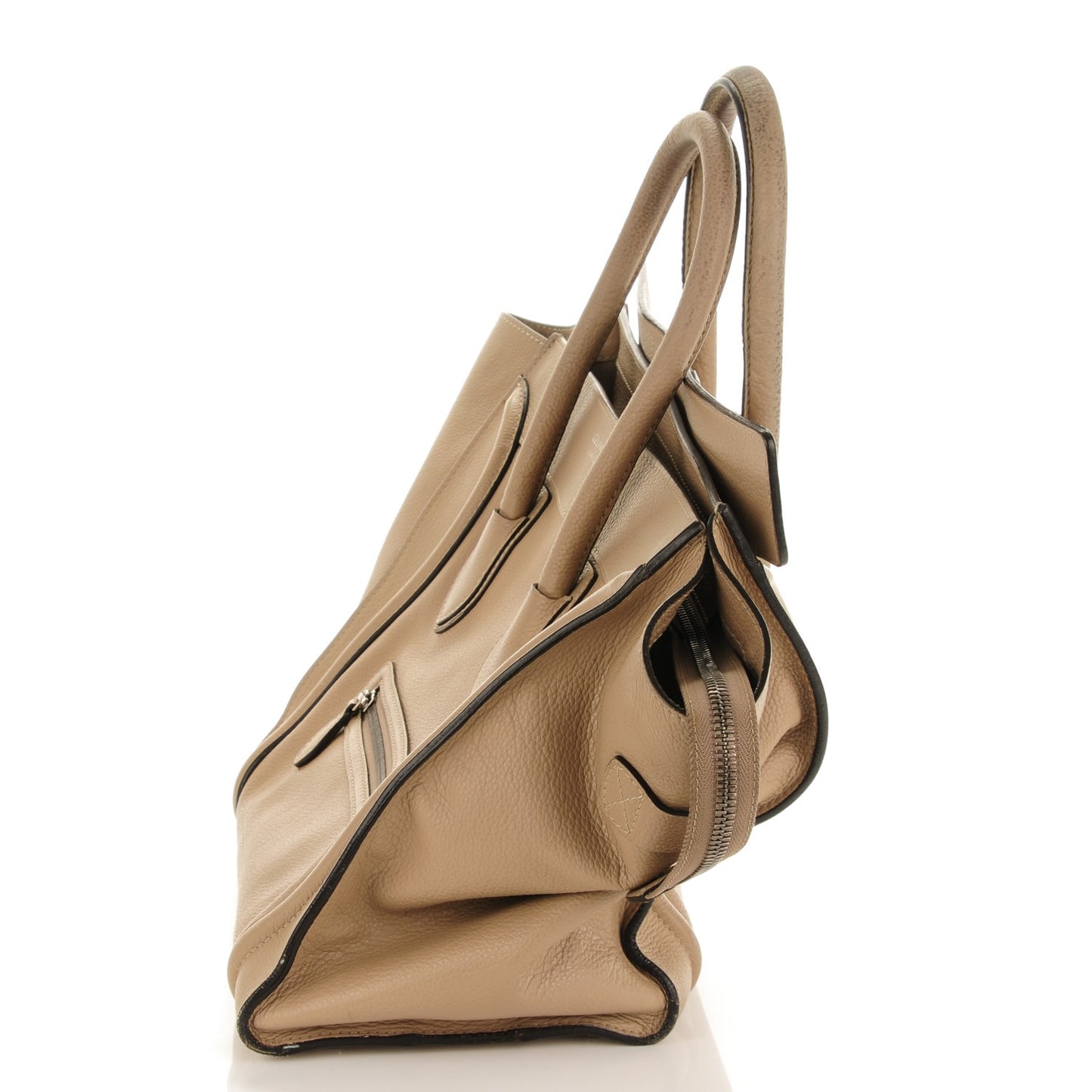 Drummed Calfskin Mini Luggage Dune