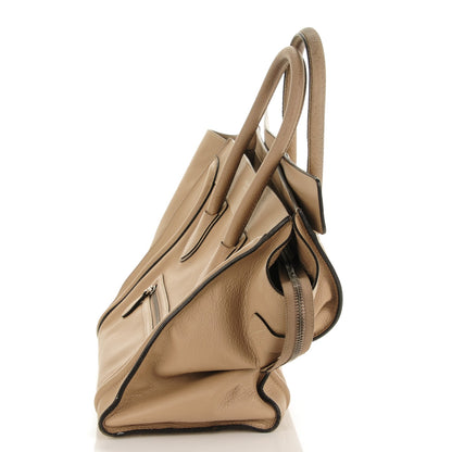 Celine Drummed Calfskin Mini Luggage Dune 12 of 14