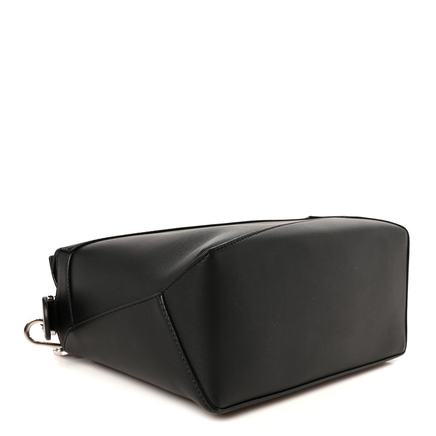 Calfskin Small Puzzle Edge Bag Black