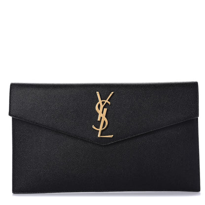Saint Laurent Grain De Poudre Uptown Pouch Black 1 of 11