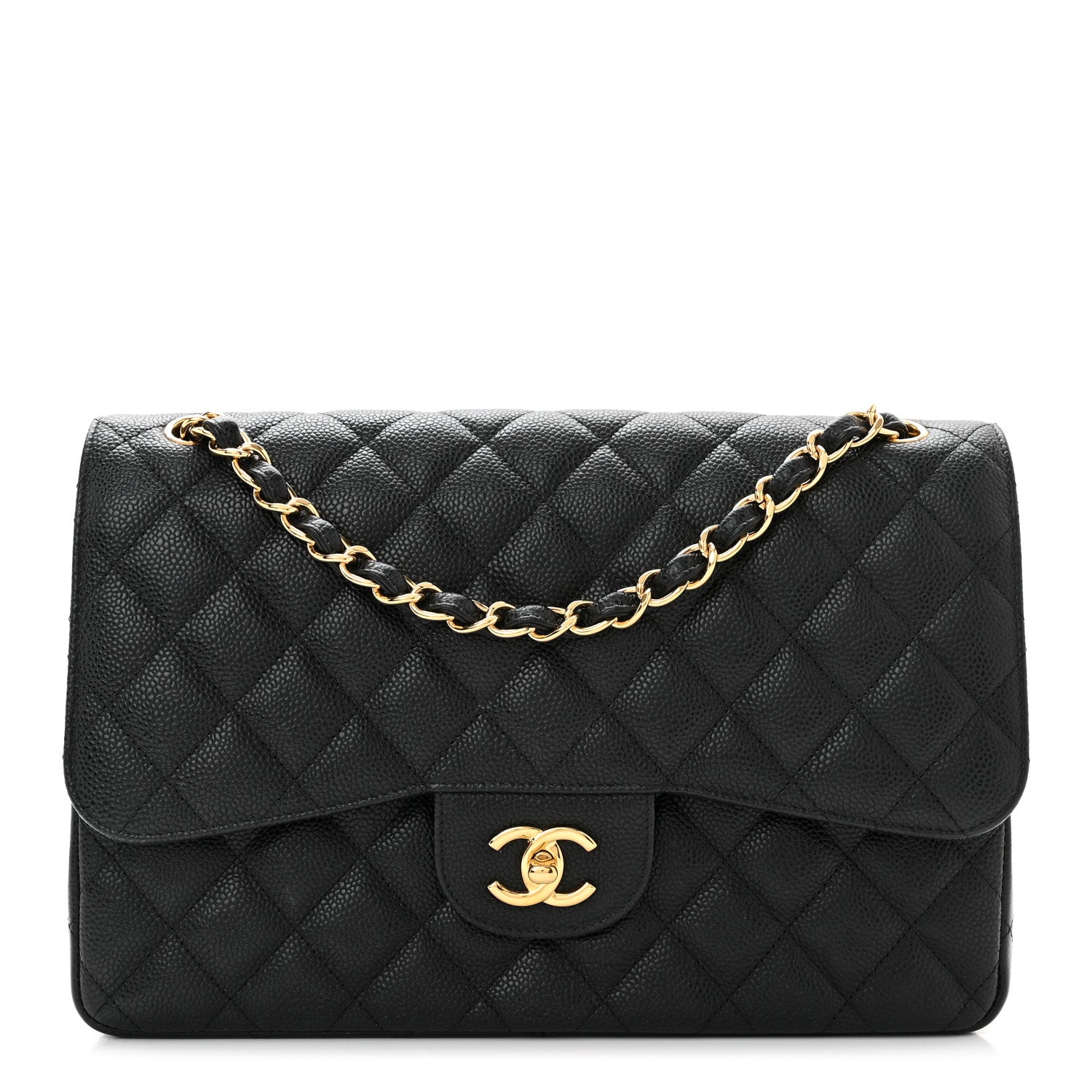 Chanel Caviar Quilted Jumbo Double Flap Black 1 of 11