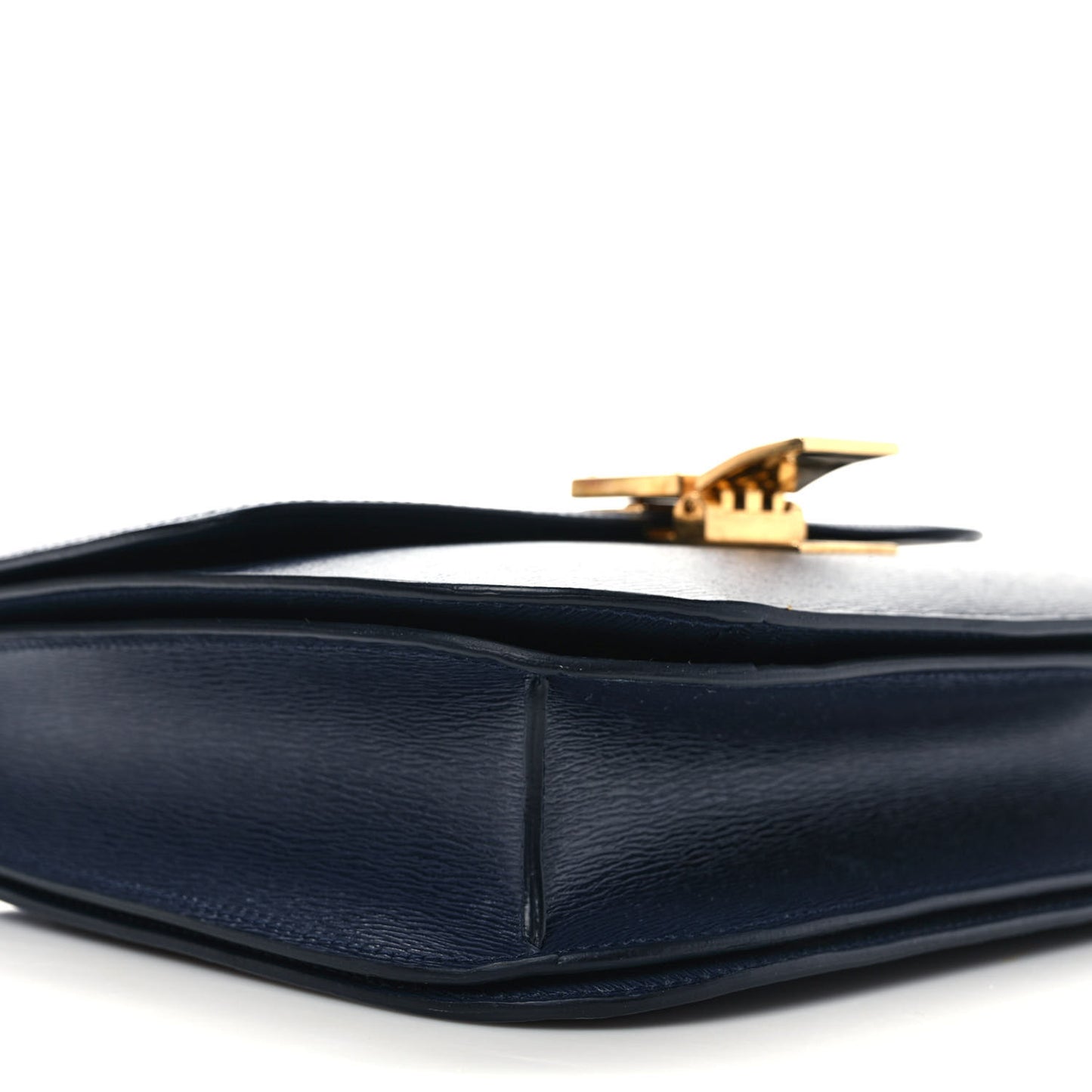 Liege Calfskin Medium Classic Box Flap Bag Dark Blue