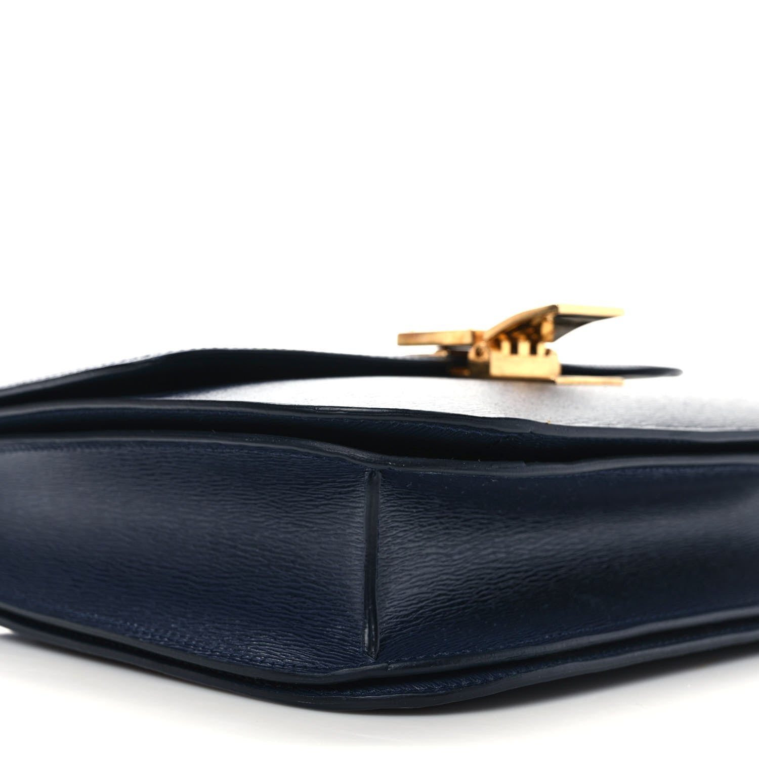 Celine Liege Calfskin Medium Classic Box Flap Bag Dark Blue 7 of 10