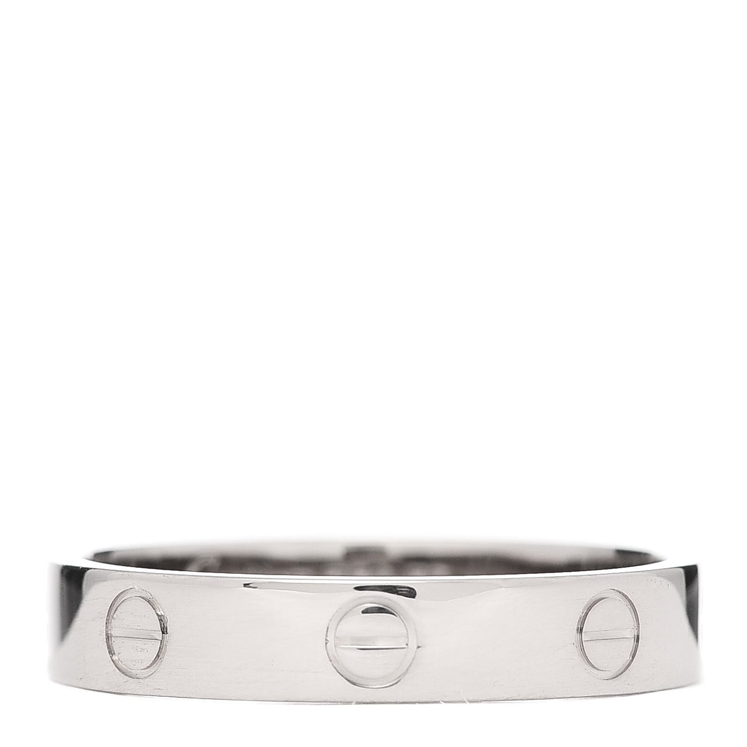 Cartier 18K White Gold 3.5mm LOVE Wedding Band Ring 59 8.75 1 of 4