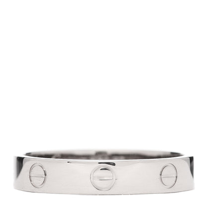 Cartier 18K White Gold 3.5mm LOVE Wedding Band Ring 59 8.75 1 of 4