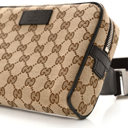 Gucci Monogram Dollar Calfskin Belt Bag Beige Ebony Testa di Moro Marrone Scuro 10 of 11