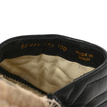 Gucci Nappa Matelasse GG Marmont Espadrille Slippers 37.5 Black 5 of 8