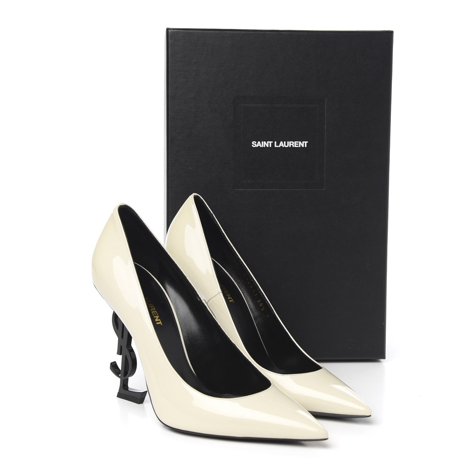 Saint Laurent Calfskin Opyum 100 Pumps 38.5 White 10 of 10