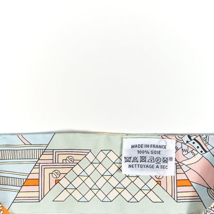 Hermes Silk De l'Ombrelle Aux Duels Twilly Ciel Rose Pale Orange 3 of 3