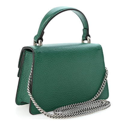 Gucci Dollar Calfskin Crystal Mini Dionysus Top Handle Bag Emerald 3 of 9