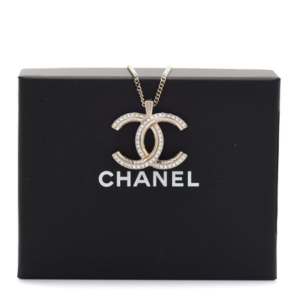 Chanel Baguette Crystal Logo CC Chain Necklace Gold 6 of 6