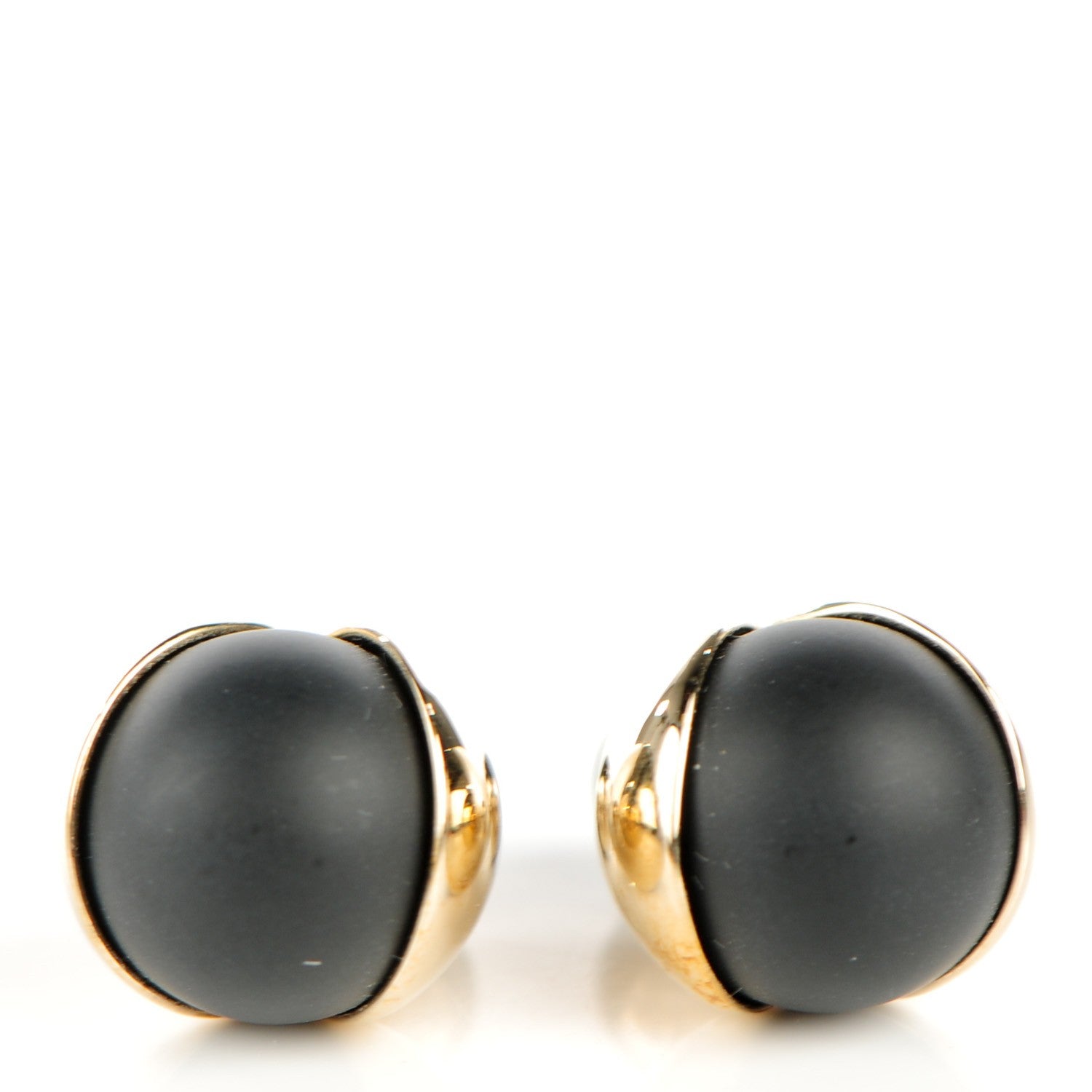 Christian Dior Mise En Dior Tribal Earrings Matte Black Gold 2 of 5