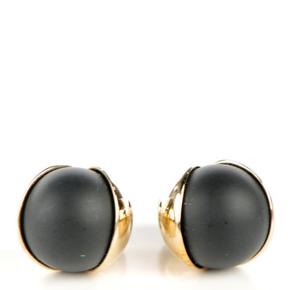 Christian Dior Mise En Dior Tribal Earrings Matte Black Gold 2 of 5