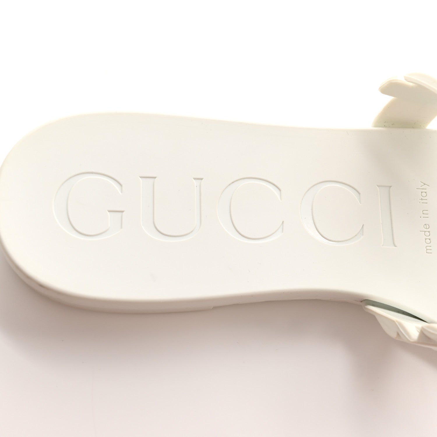 Gucci Rubber Womens Slide Sandals 37 White 7 of 15