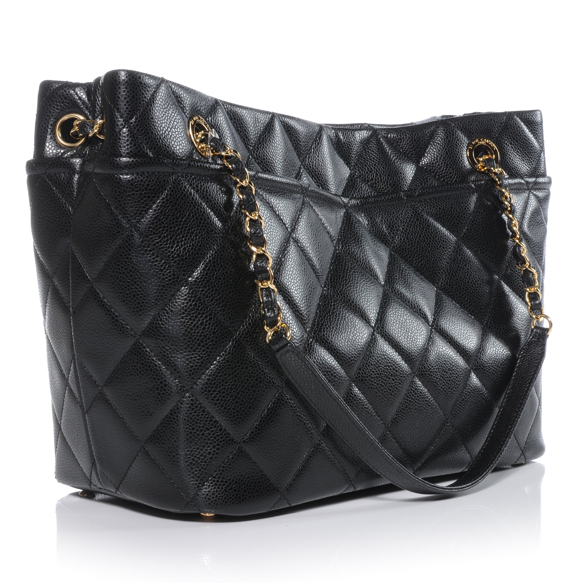 Chanel Caviar CC Timeless Tote Black 3 of 8