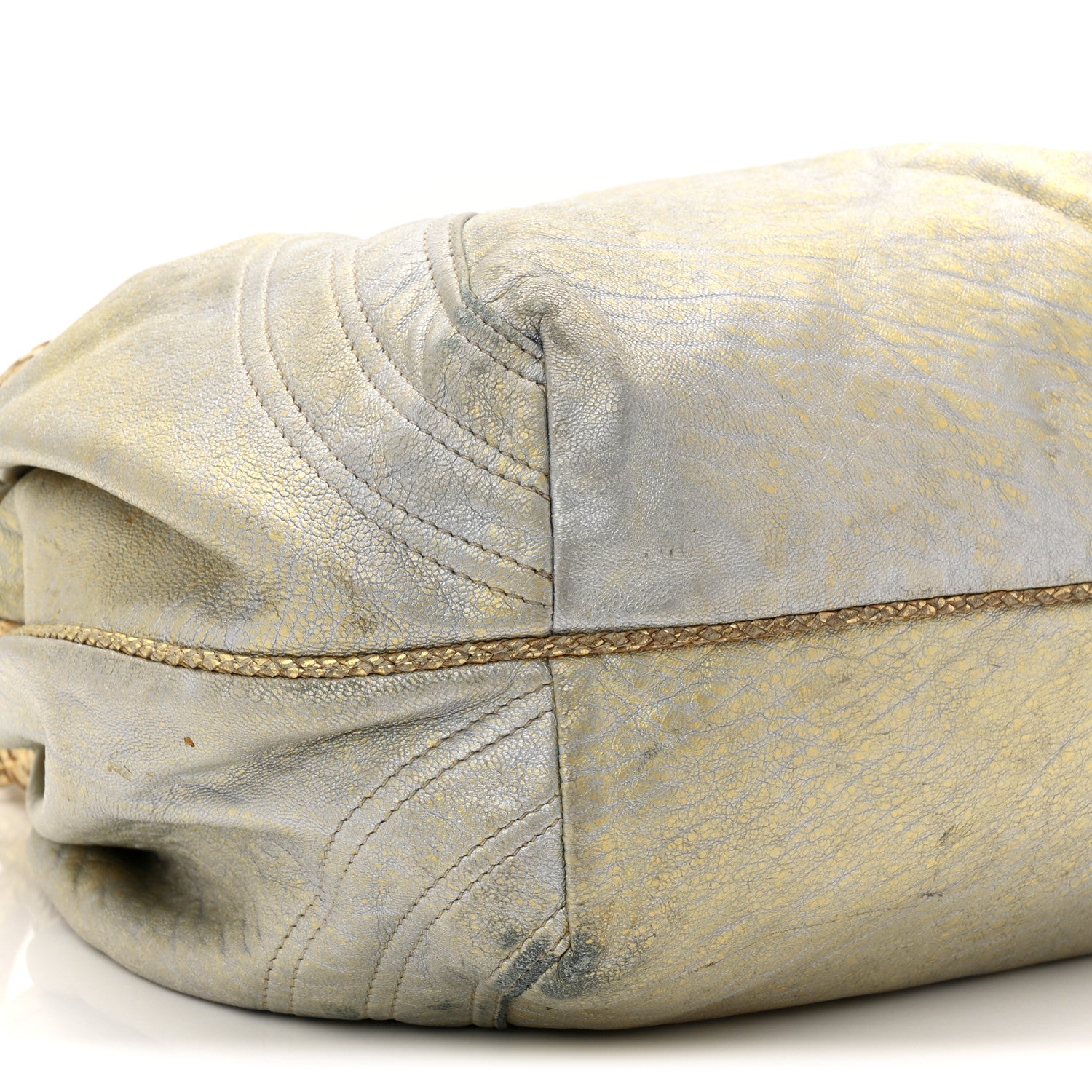 Fendi Nappa Nuvolata Bimetal Spy Oro Argento 9 of 10