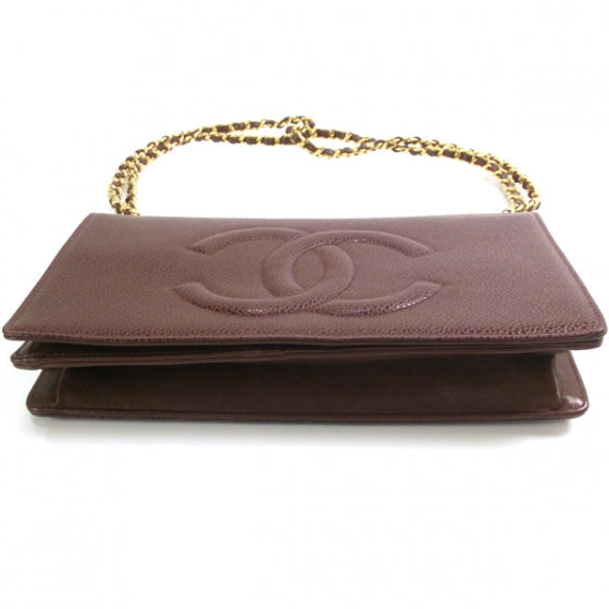 Chanel Caviar Wallet on Chain Brown 4 of 10