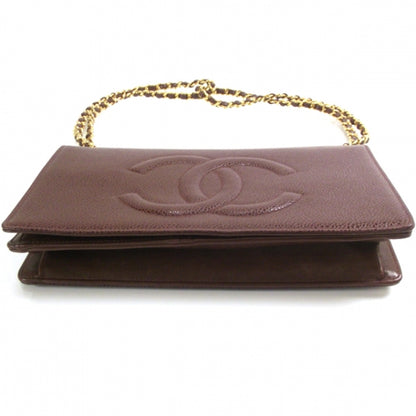 Chanel Caviar Wallet on Chain Brown 4 of 10