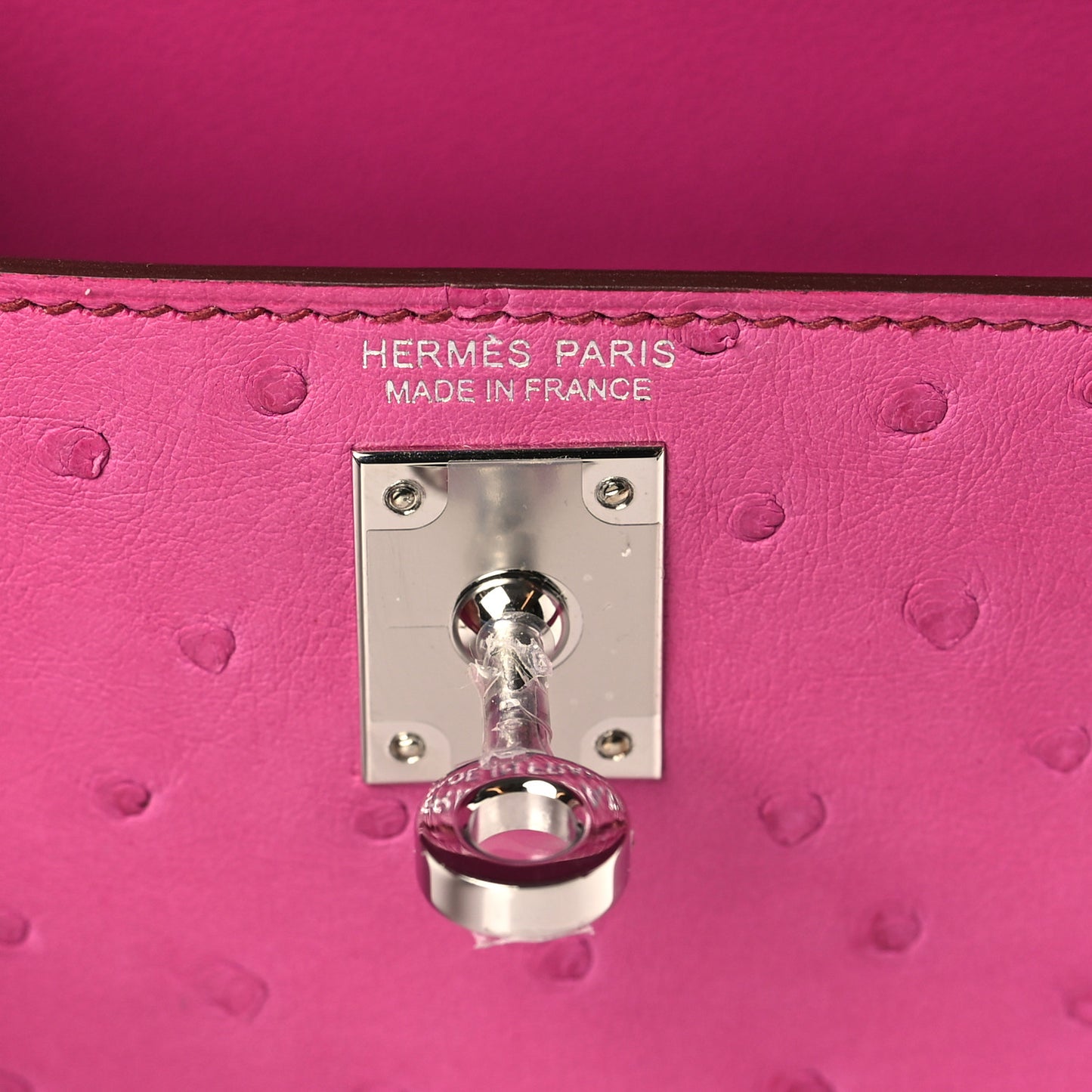 Ostrich Kelly Sellier Mini 20 Rose Pourpre