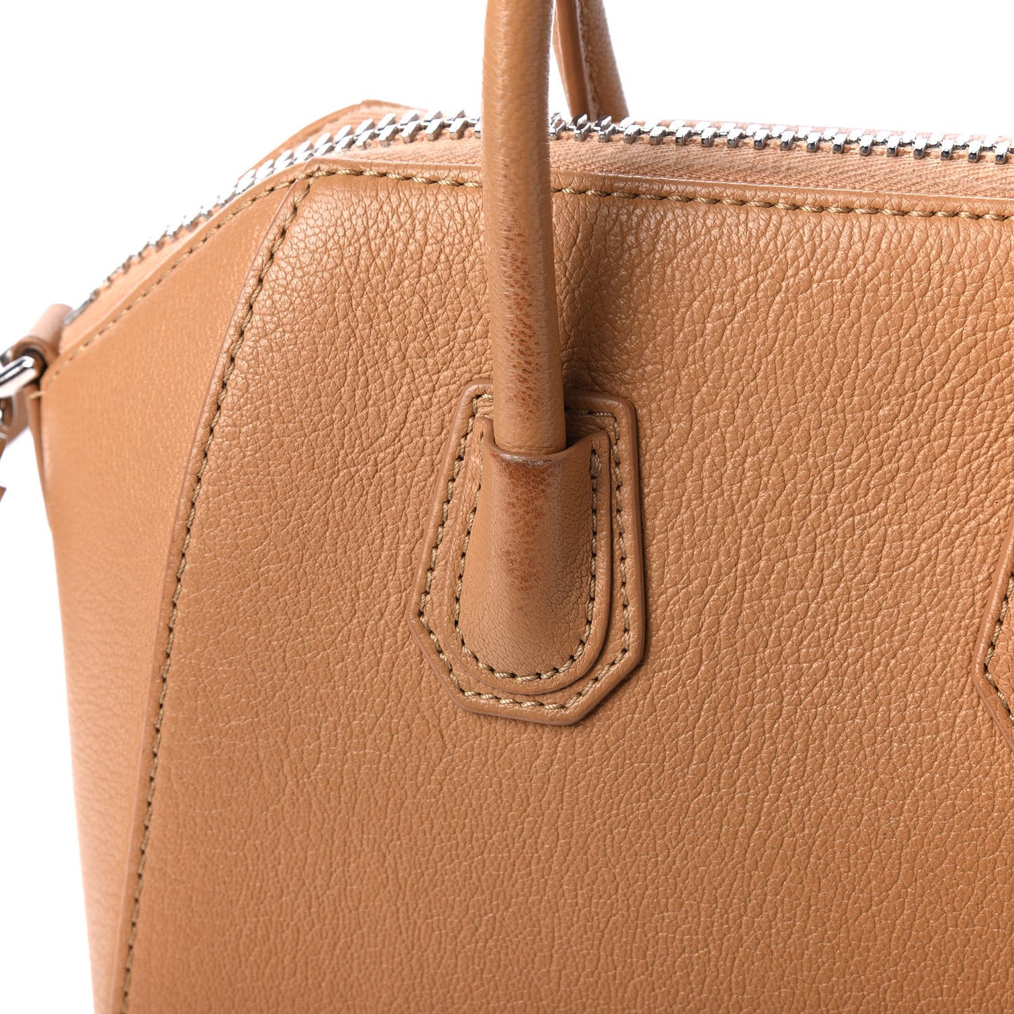 Sugar Goatskin Mini Antigona Medium Beige