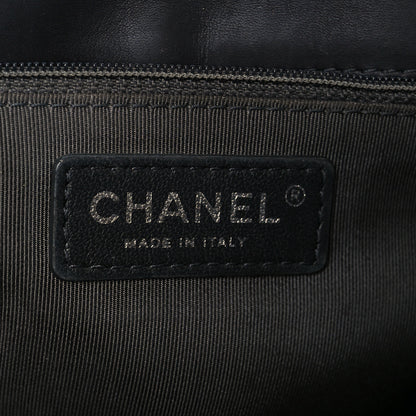 Chanel Shiny Goatskin Quilted Small Double Chained Messenger Flap Black 6 of 10