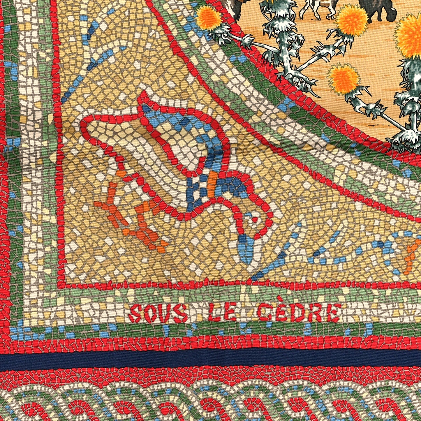 Silk Sous Le Cedre Scarf 90