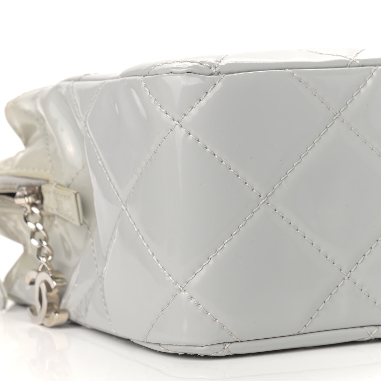 Chanel Vinyl Quilted In the Business Camera Case Light Grey 8 of 15