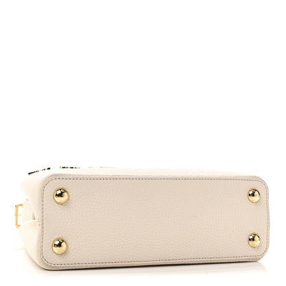 Louis Vuitton Taurillon Mother of Pearl Flowers Capucines BB Creme Nacre 4 of 10