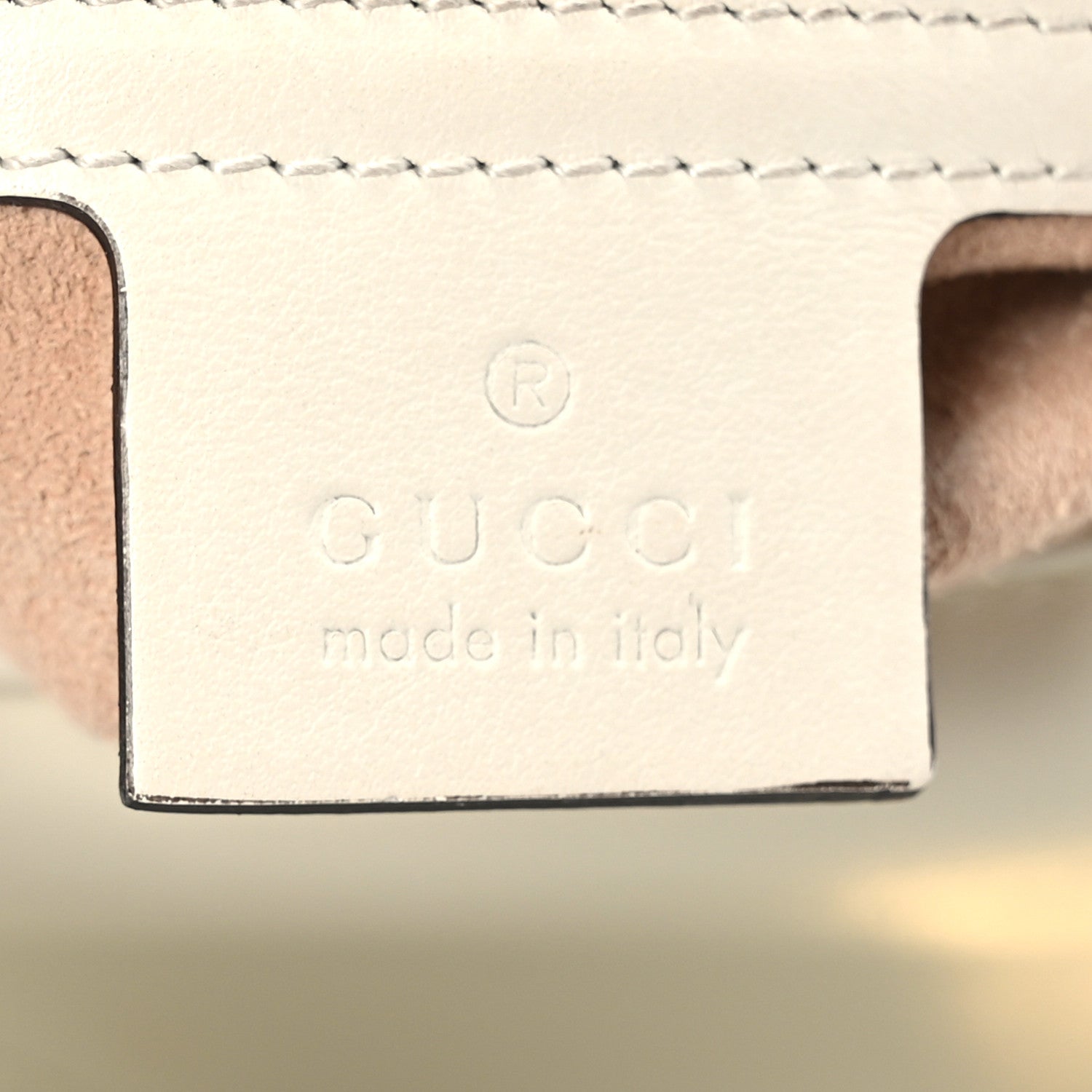 Gucci Calfskin Matelasse Medium GG Marmont Top Handle Shoulder Bag Mystic White 6 of 9