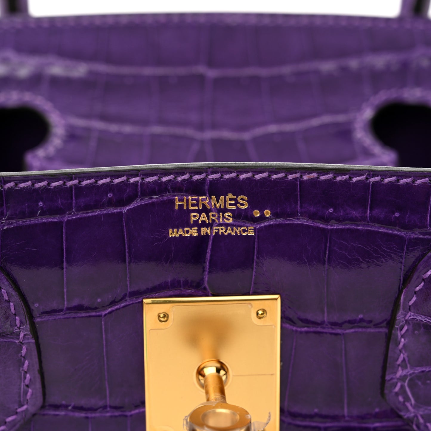 Shiny Niloticus Crocodile Birkin 30 Ultraviolet