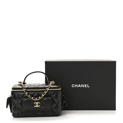 Chanel Lambskin Quilted Polly Pocket East West Top Vanity With Chain Black 12 of 12