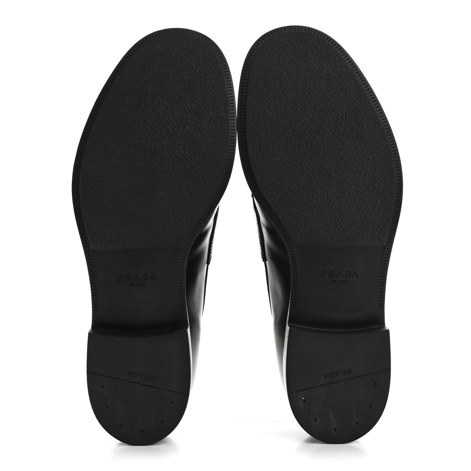 Prada Spazzolato Triangle Logo 50mm Loafers 8 Black 6 of 11