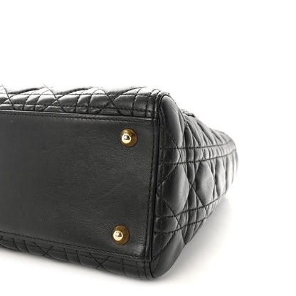 Christian Dior Lambskin Cannage Large Lady Dior Black 10 of 10