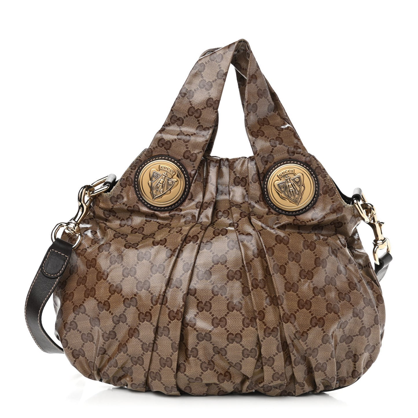 Crystal Monogram Small Hysteria Tote Dark Brown