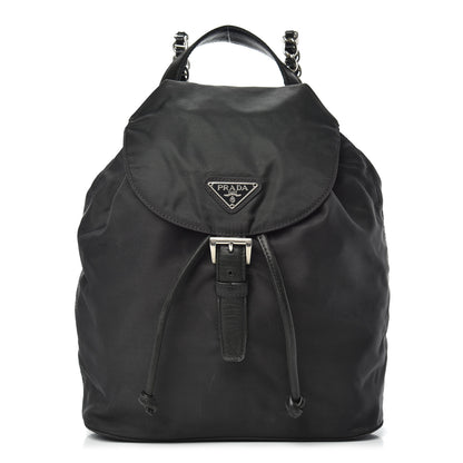 Prada Tessuto Nylon Chain Backpack Asfalto 1 of 9